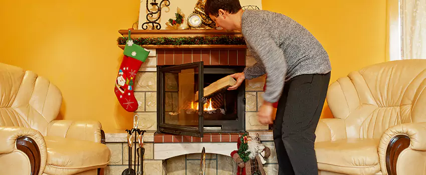 Rusted Metal Fireplace Restoration in Sheboygan, Wisconsin